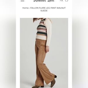Another Love Mid Walnut Flare Pants women's Sz 8. New festival western